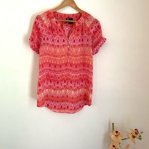 Beautiful Pinks & Reds Patterned Top